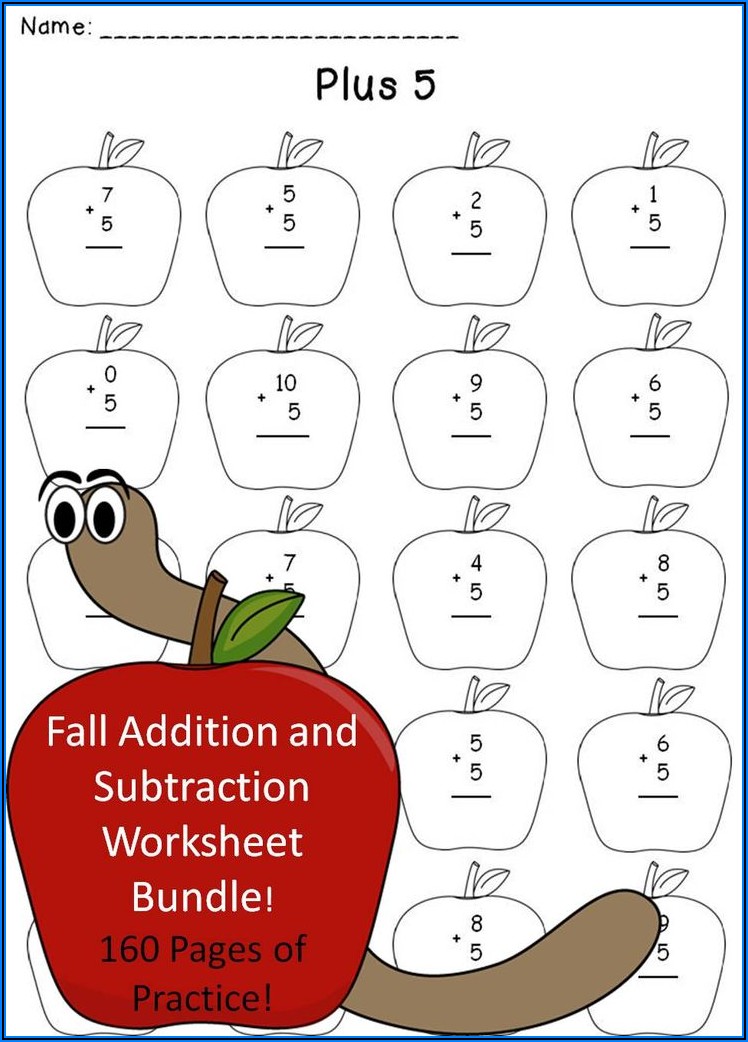 Math Facts Worksheets Addition And Subtraction