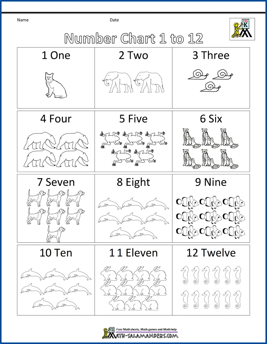 Numbers Worksheet For Preschool Pdf