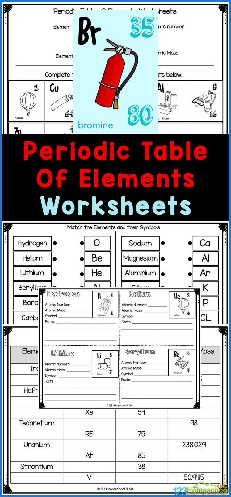 Periodic Table Of Elements Worksheets Free