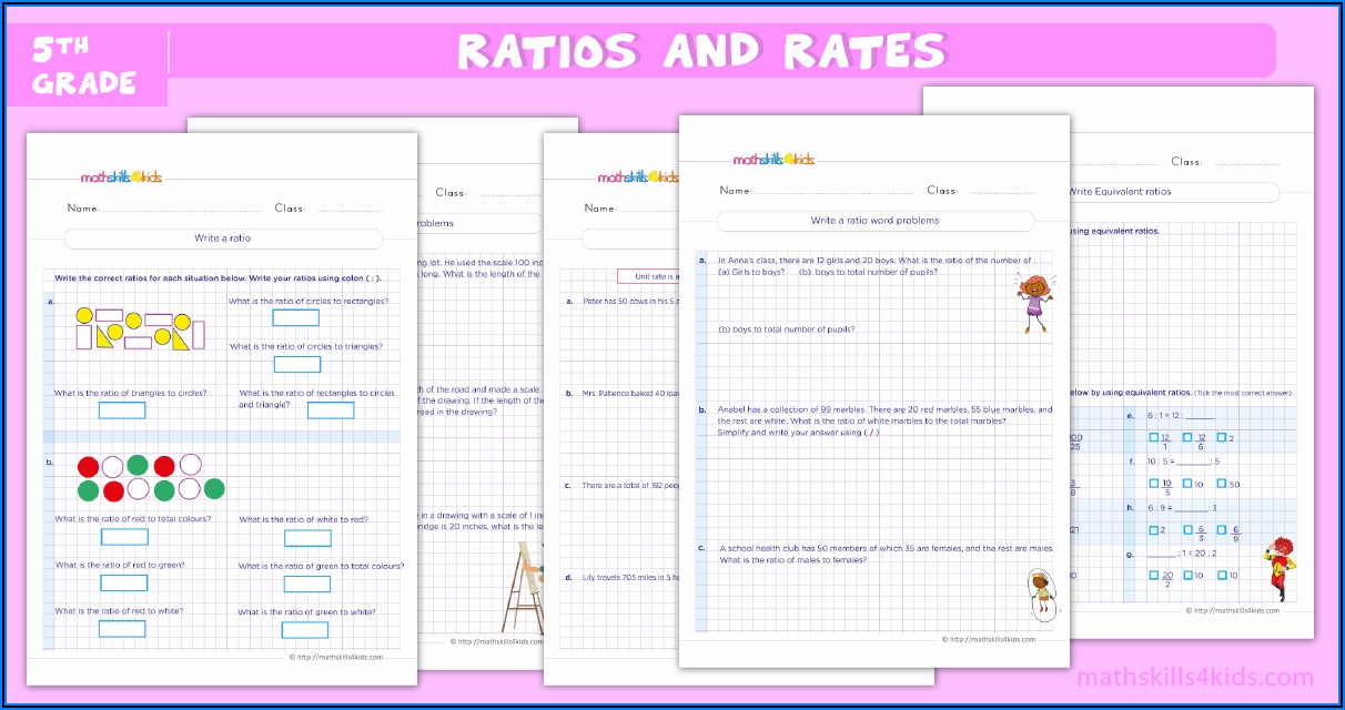 Ratio Grade 5 Worksheets Pdf