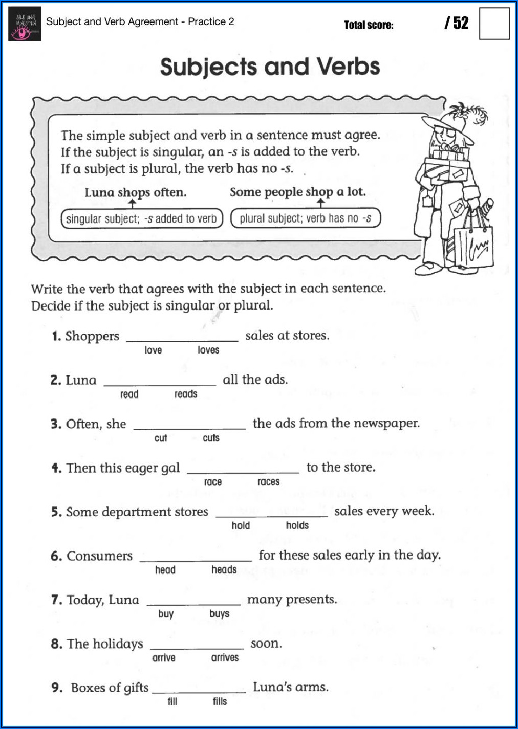 Subject Verb Agreement Online Quiz For Grade 6