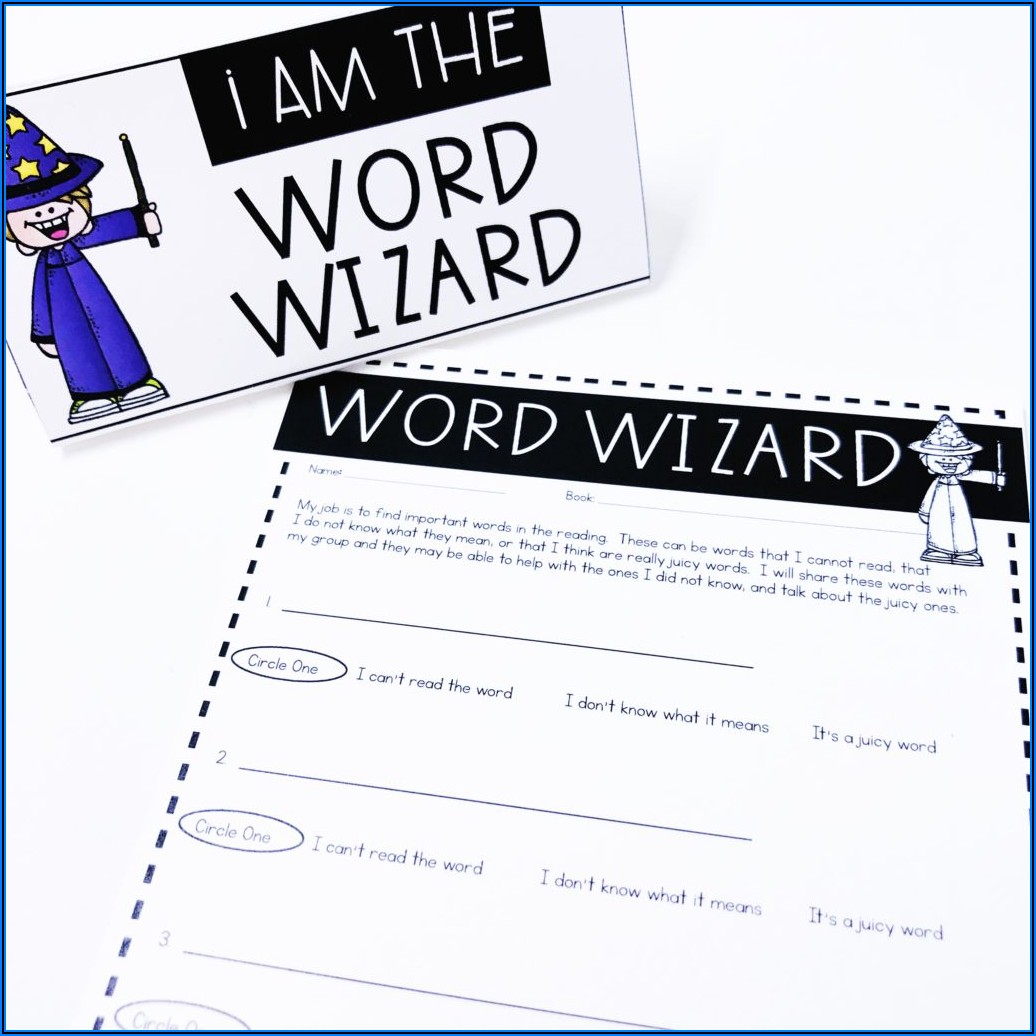 Word Wizard Worksheet Literature Circles