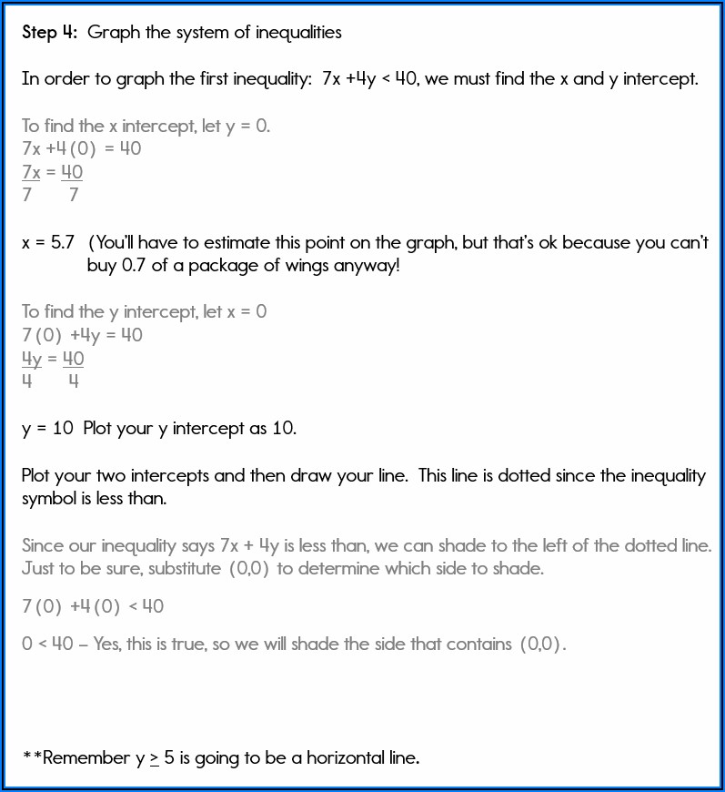 Writing Inequalities From Word Problems Worksheet With Answers