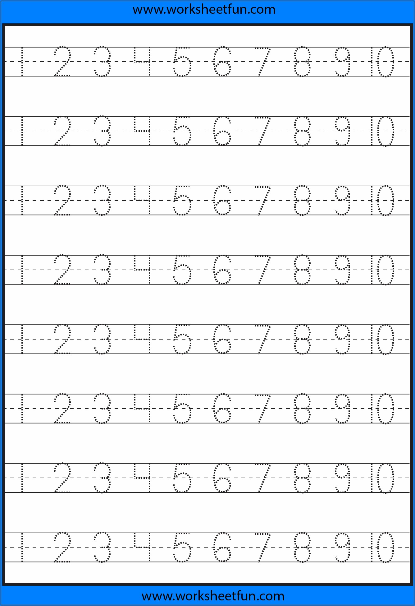 Writing Numbers Printable Sheets