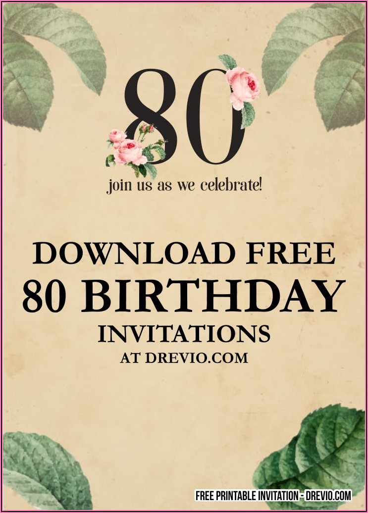40th Birthday Invitation Templates Free Download