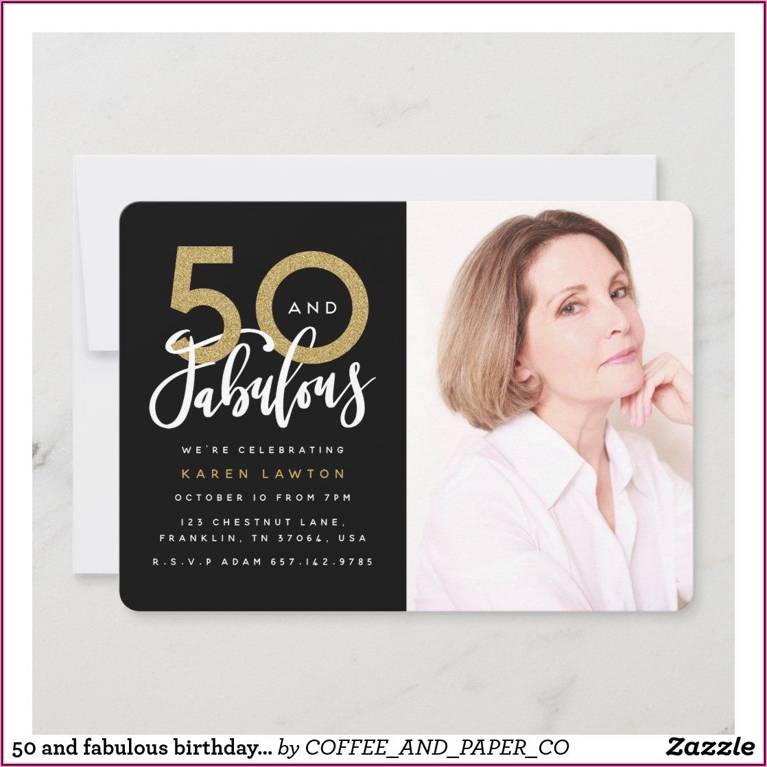 50 And Fabulous Party Invitations