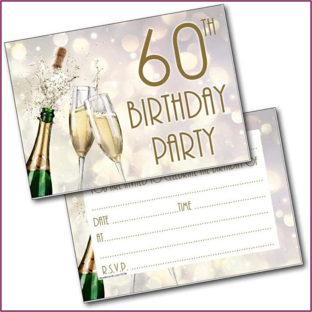 60th Birthday Invitations Male