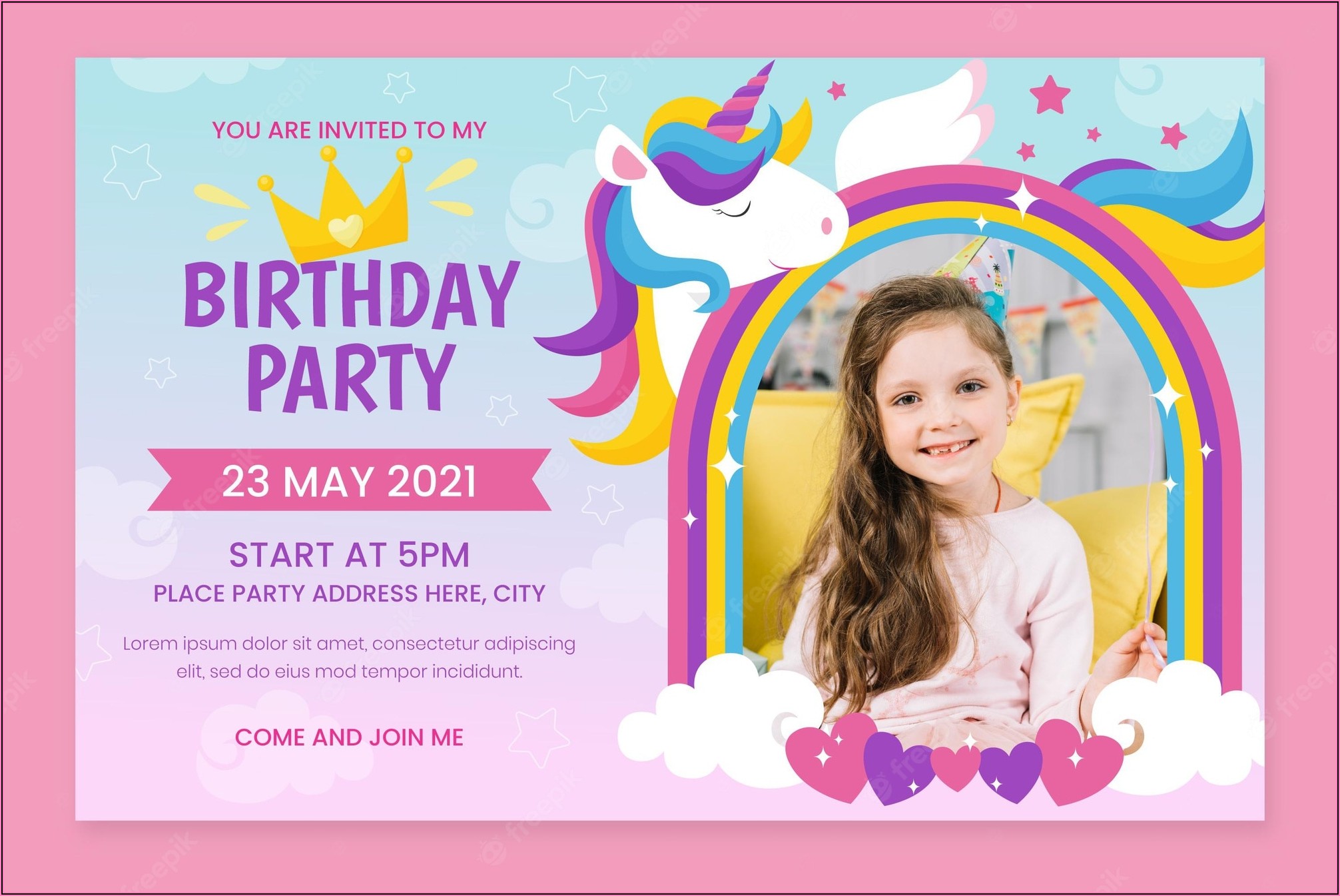 Baby Girl Birthday Invitation Card In Marathi