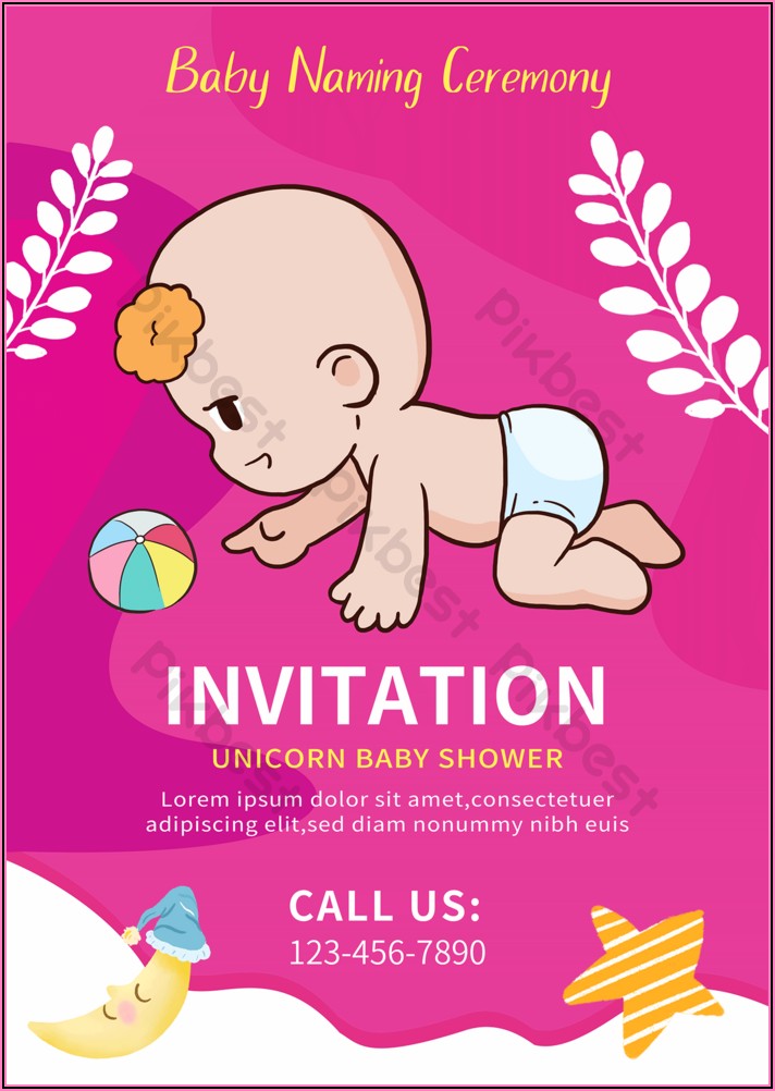 Baby Naming Ceremony Invitation Card Maker Online Free
