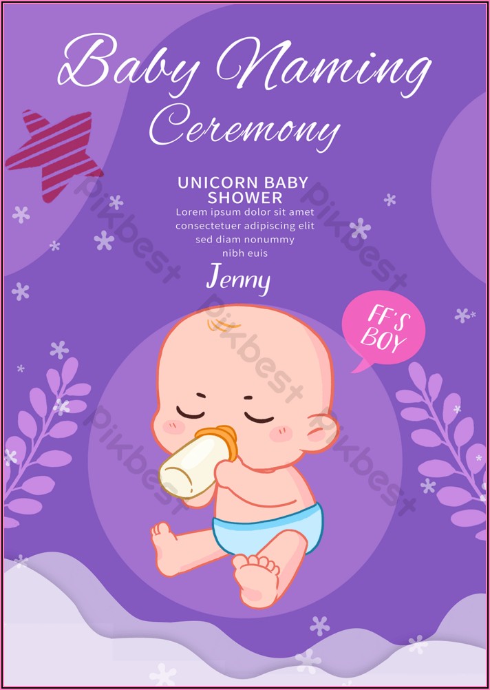 Baby Naming Ceremony Invitation Card Template Free Download