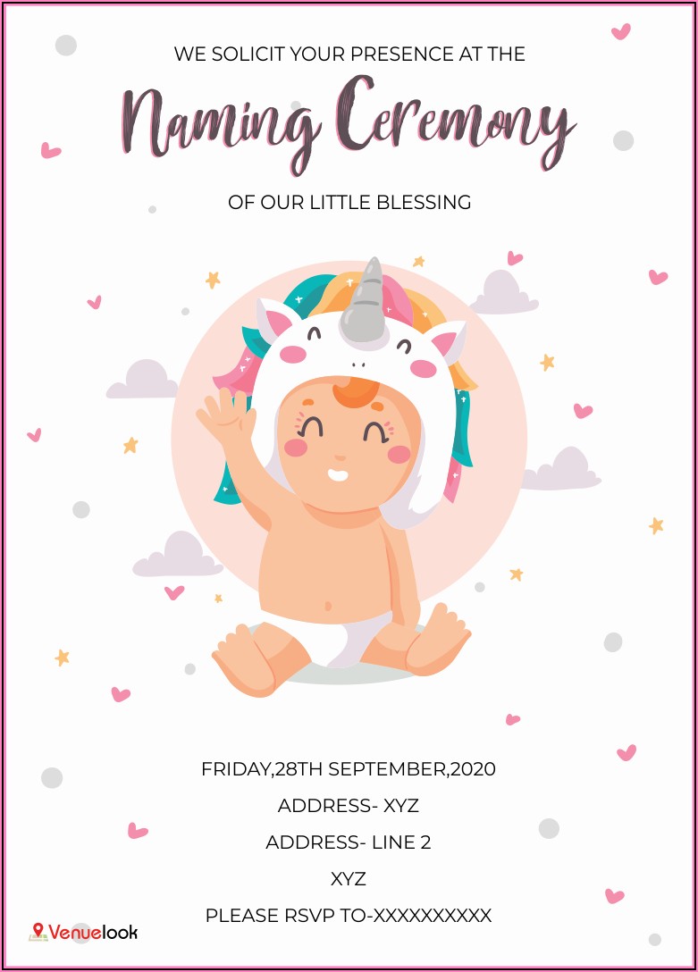 Baby Naming Ceremony Invitation Online