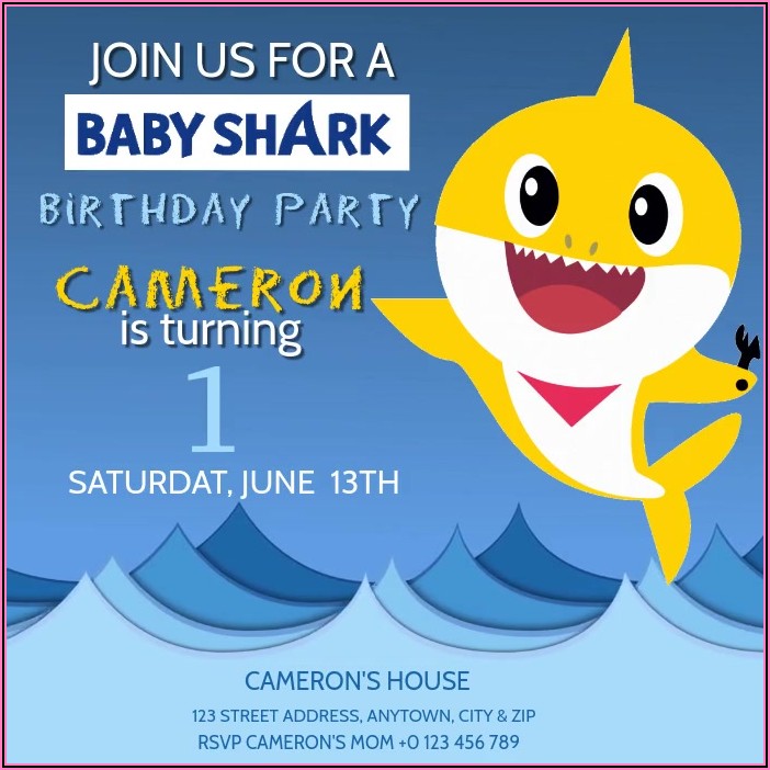 Baby Shark Invite Template