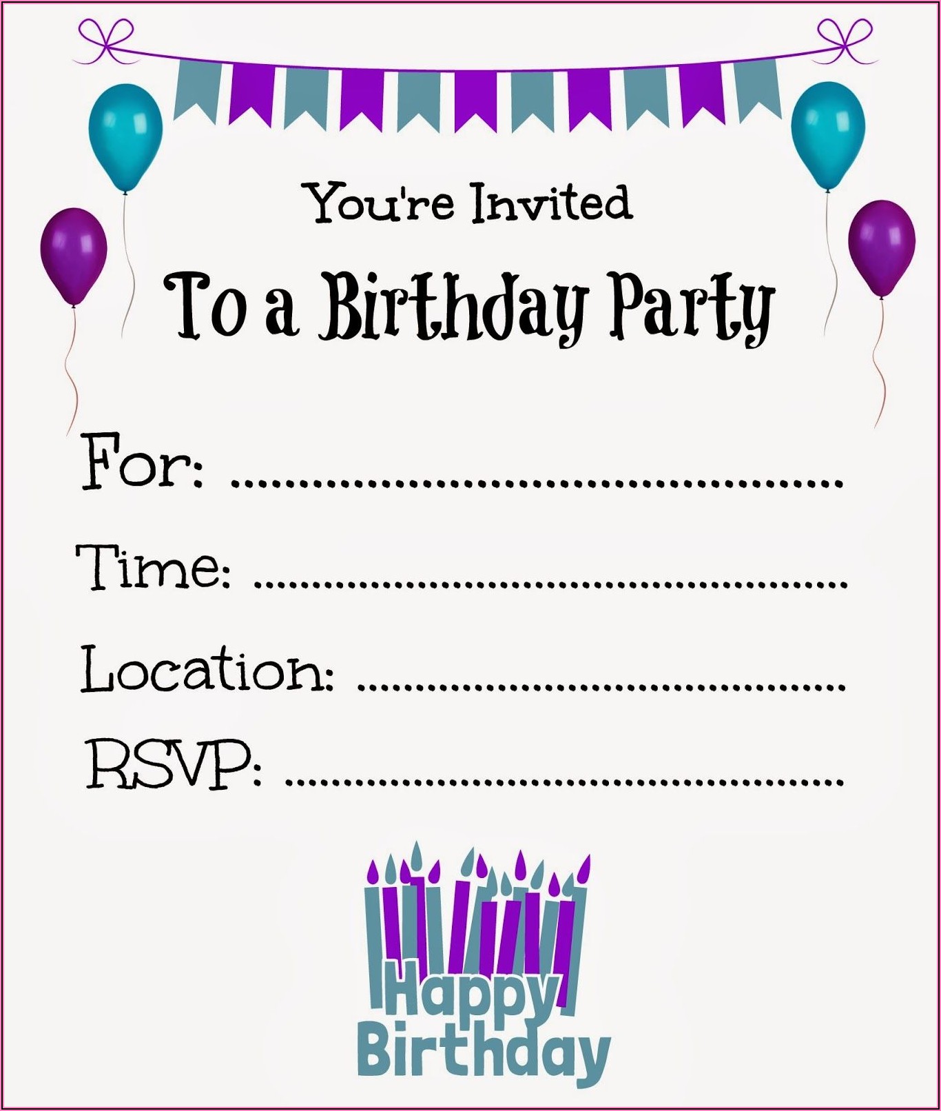 Boy Birthday Invite Free