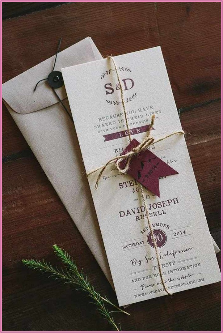 Country Themed Wedding Invitations