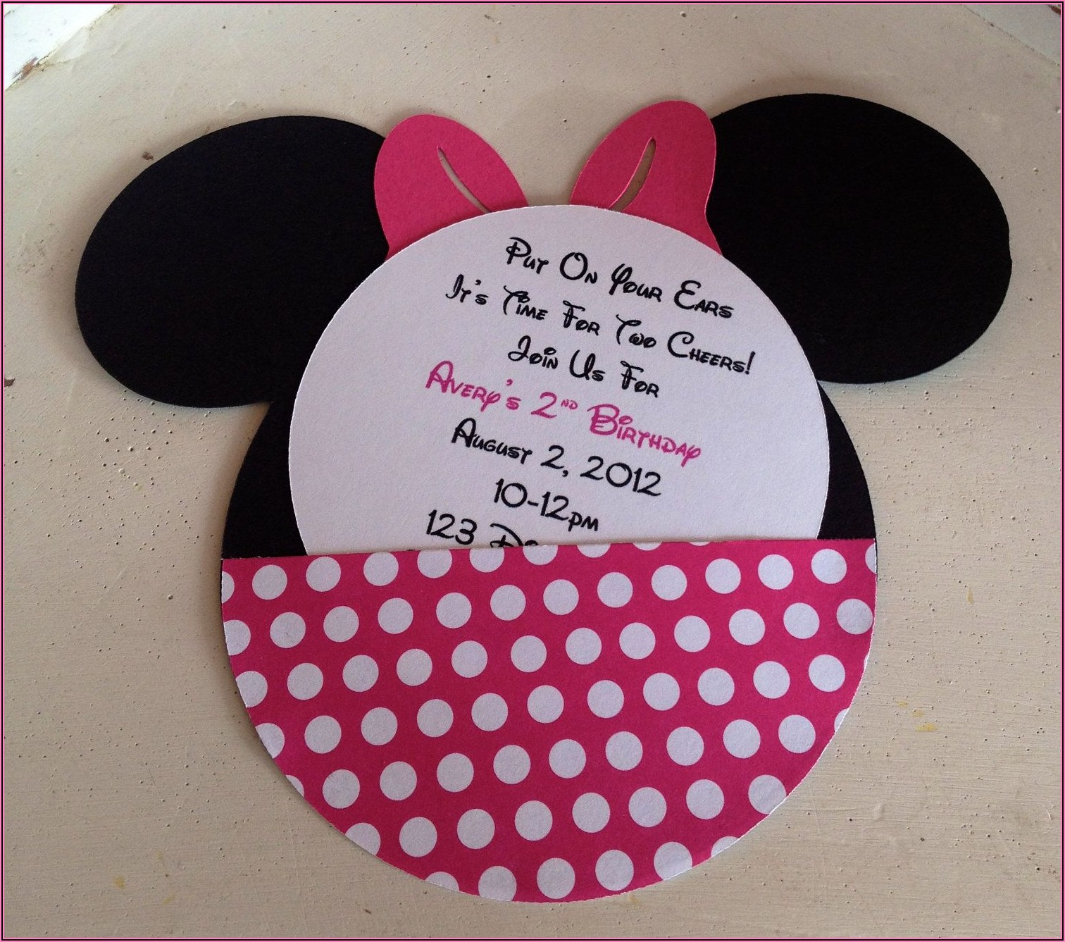 Custom Minnie Mouse Invitations