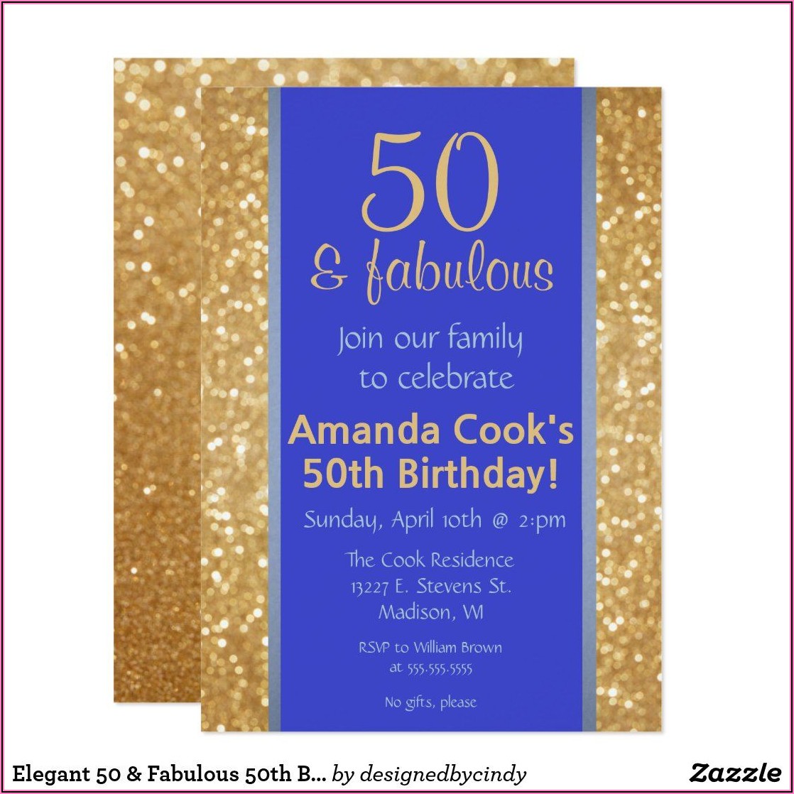 Fabulous 50th Birthday Invitations