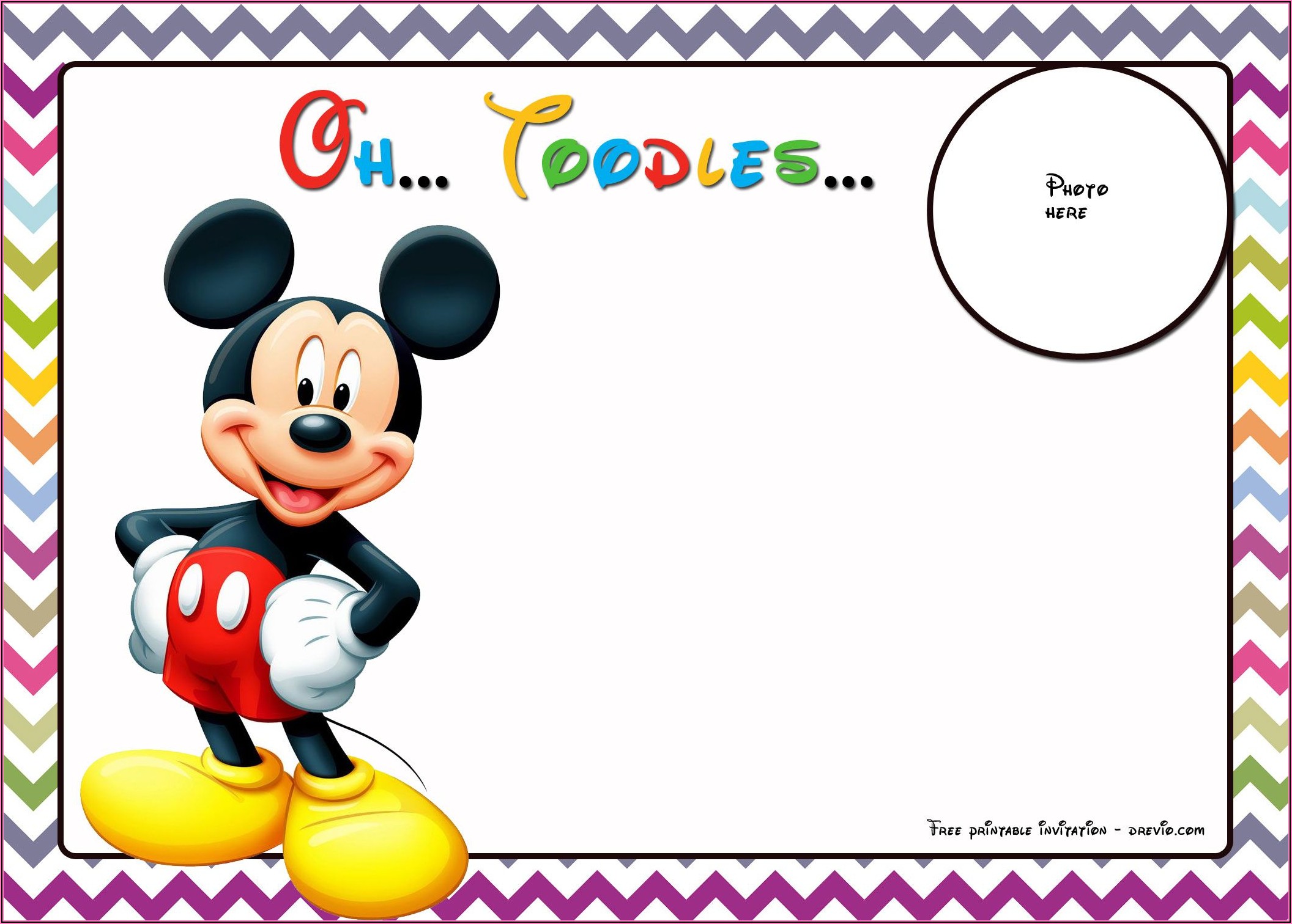 Free Editable Mickey Mouse Birthday Invitations