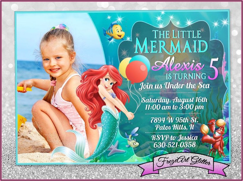 Free Personalized Mermaid Birthday Invitations