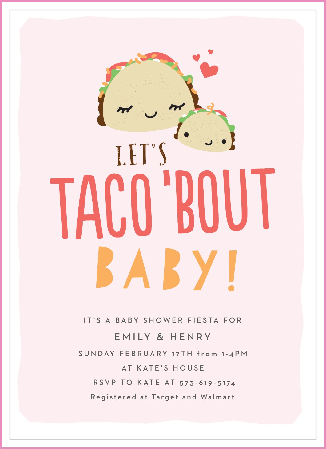 Lets Taco Bout A Baby Shower Invitation