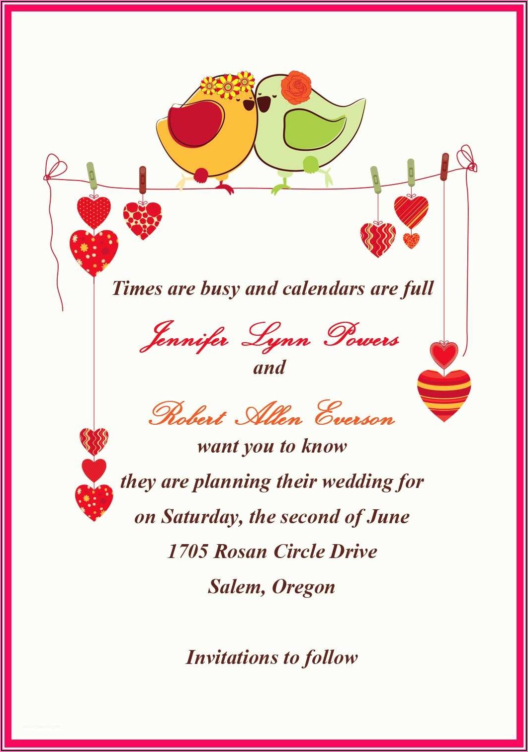Marriage Invitation Quotes In English