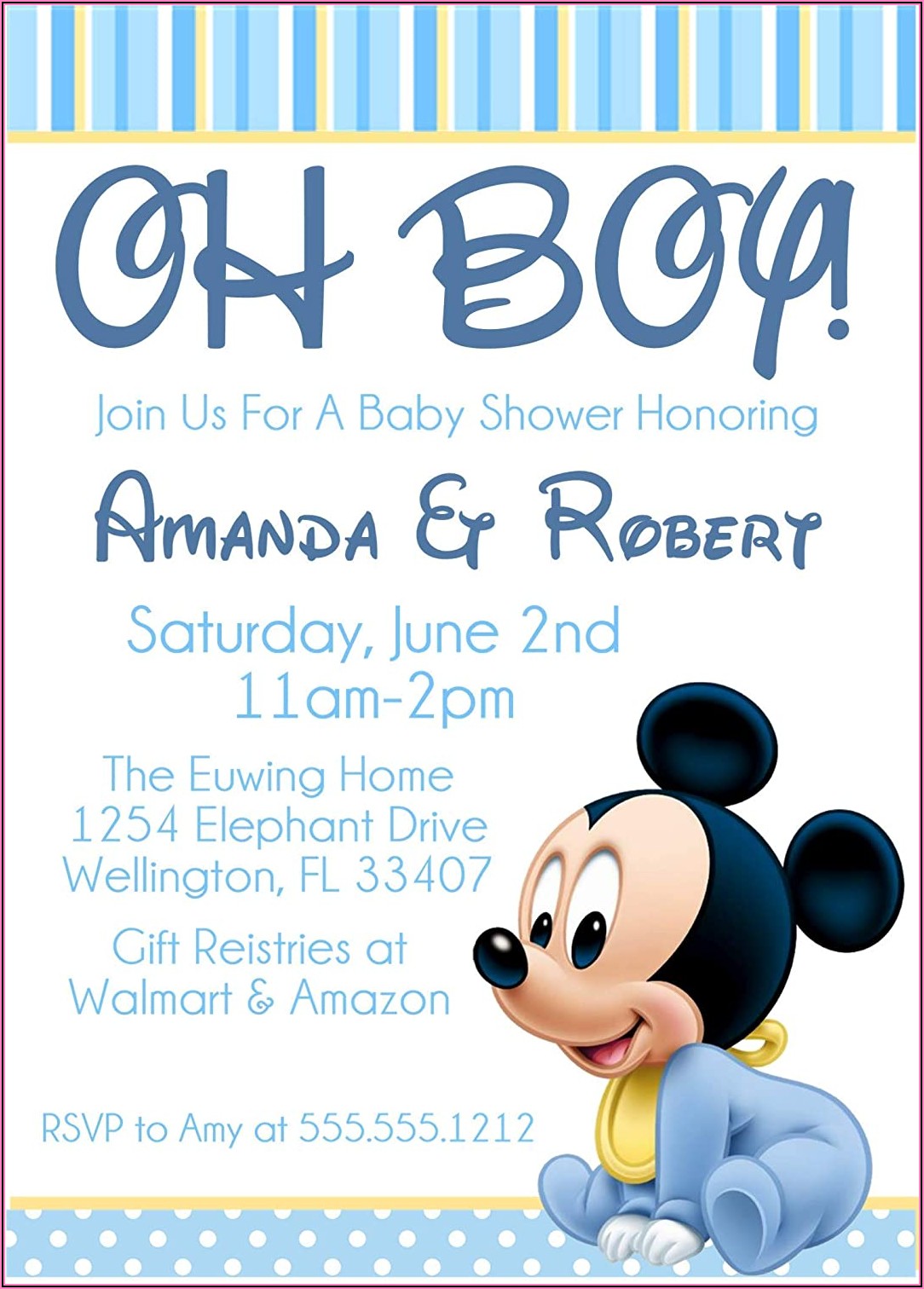 Mickey Mouse Baby Shower Invitations Online