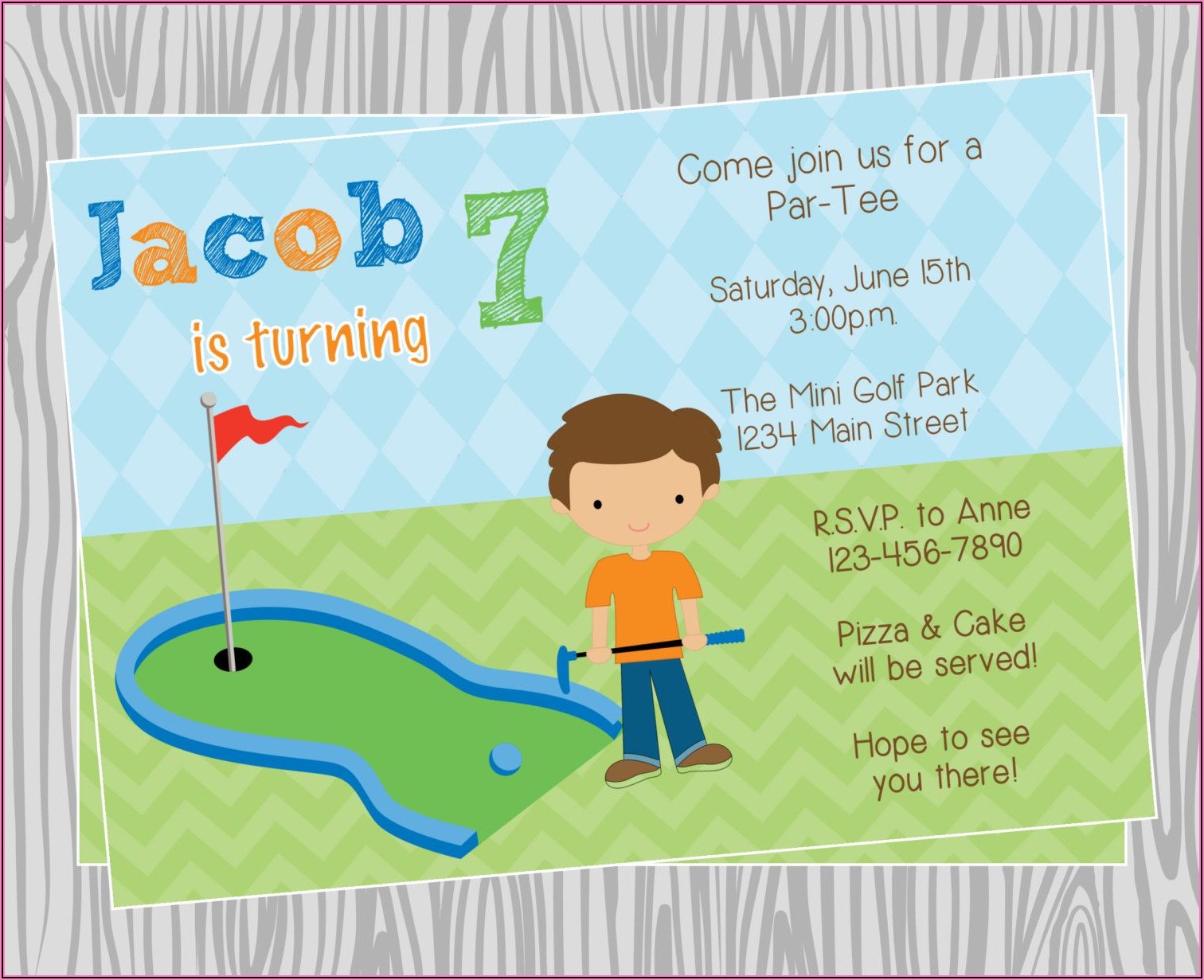Mini Golf Birthday Invitation Templates