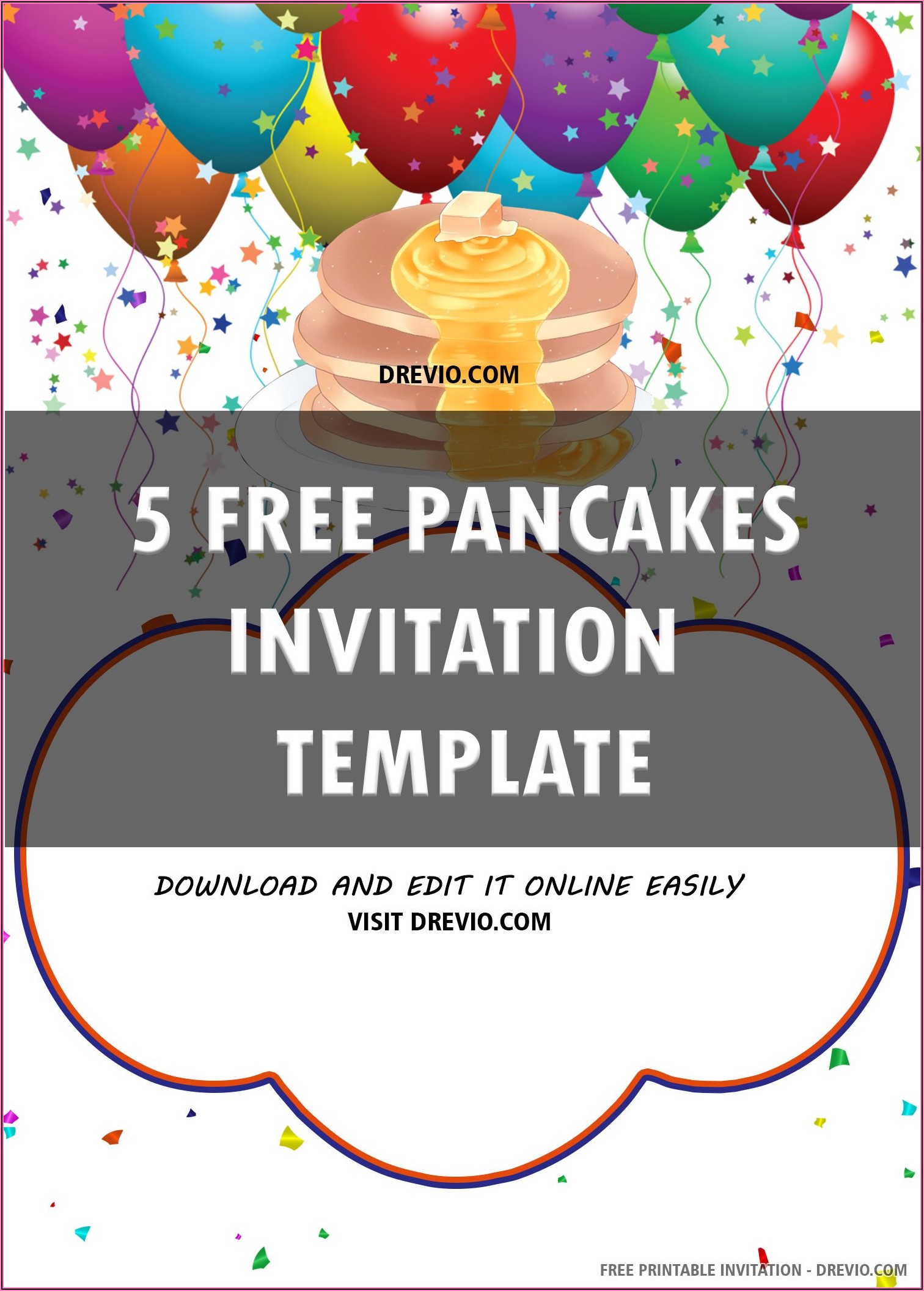 Pancakes And Pajamas Invitation Free