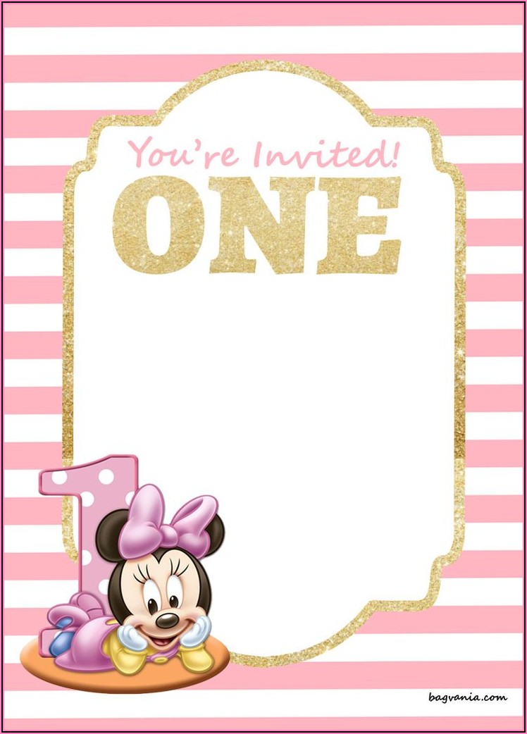 Princess 1st Birthday Invitation Template