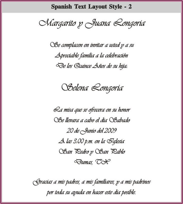 Spanish Wedding Invitation Templates