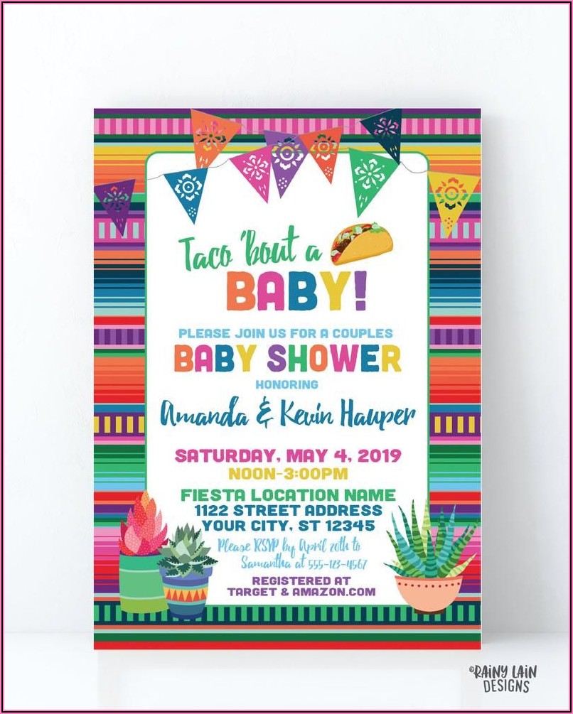 Taco Bout A Baby Digital Invitations