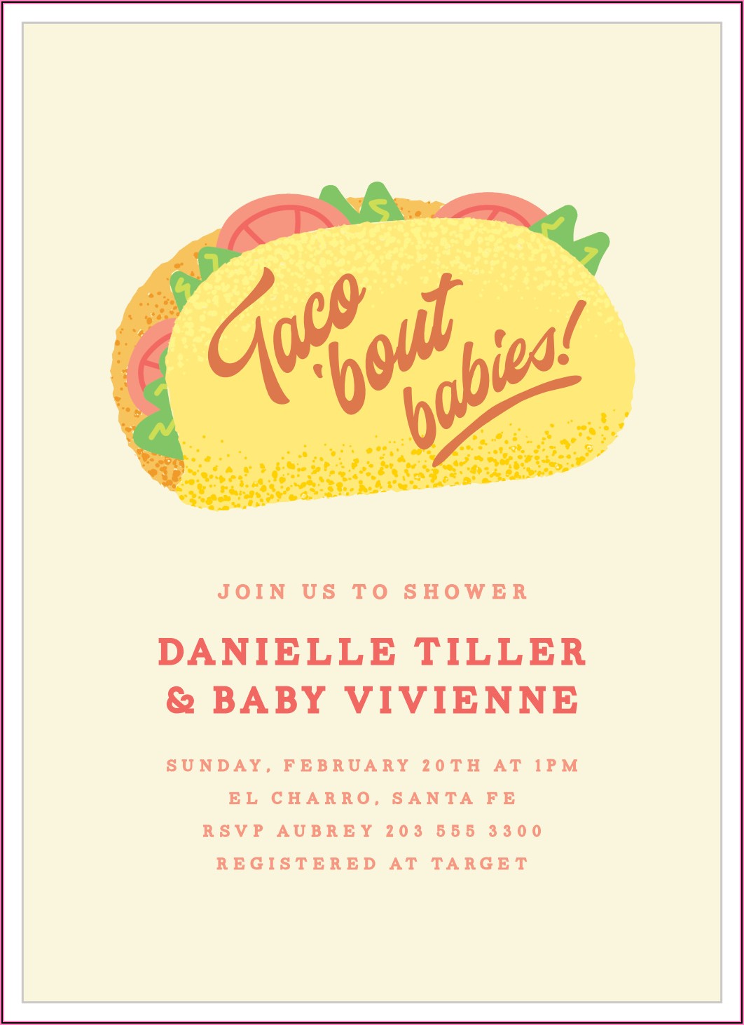 Taco Bout A Baby Invitation Free
