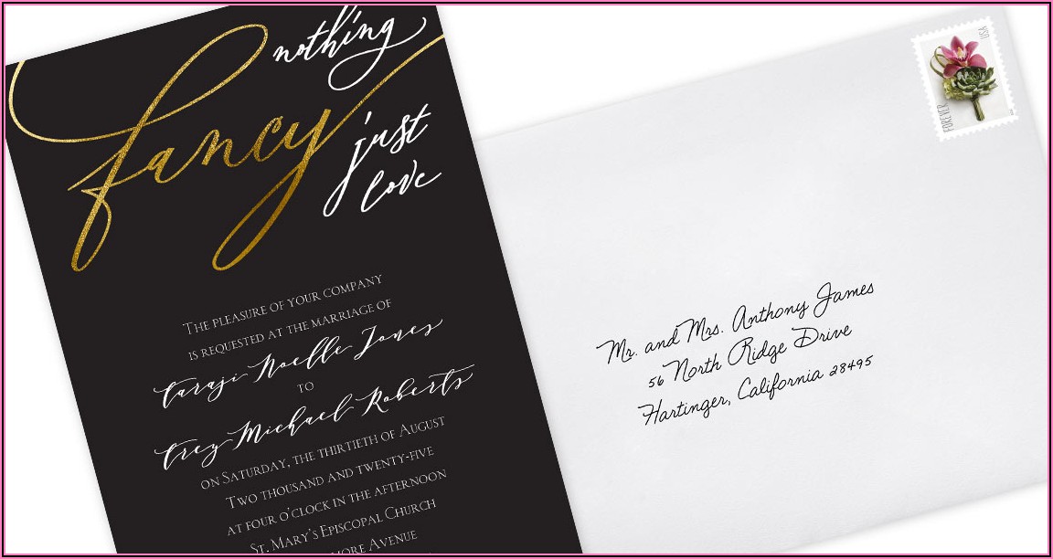 Wedding Invitation Addressing Etiquette One Envelope