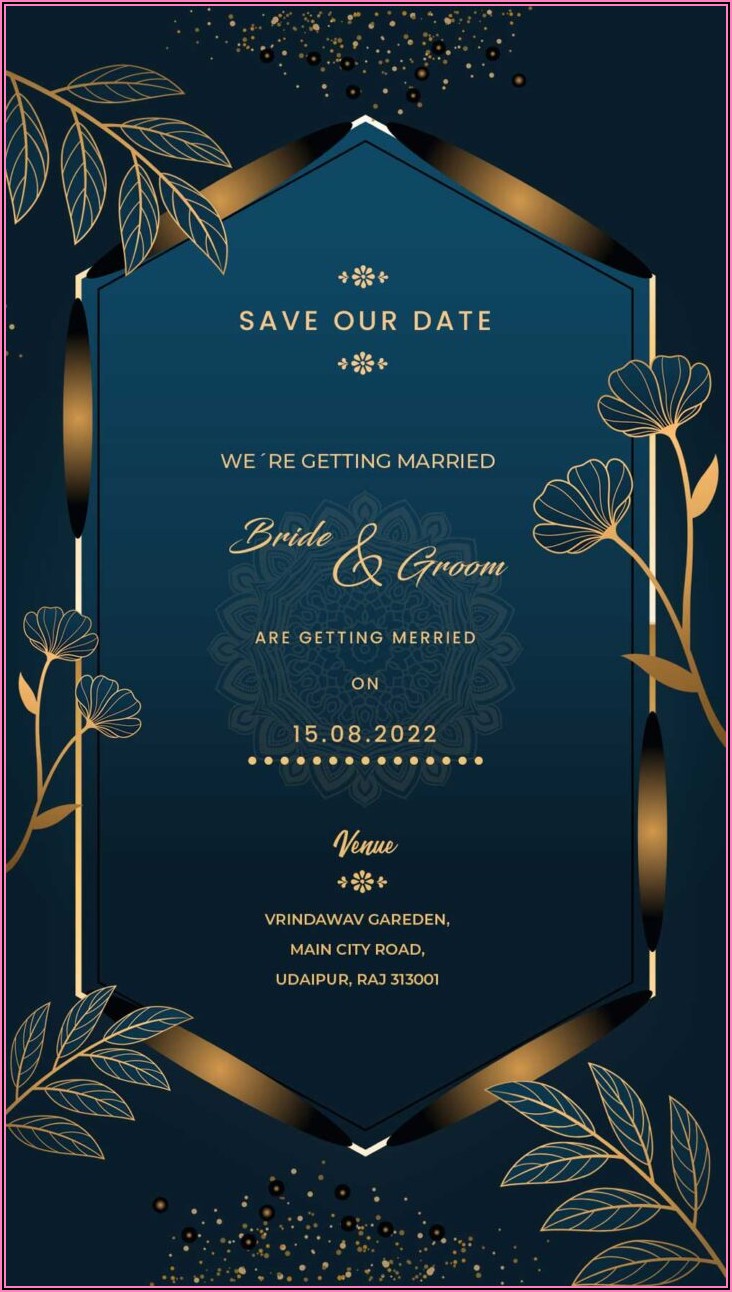 Wedding Invitation Card Template Free Download Psd